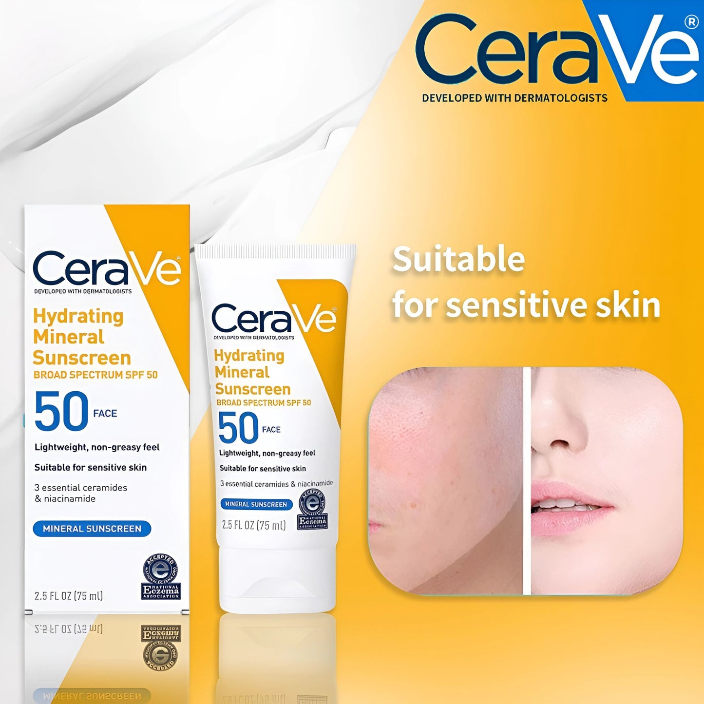 CeraVe Hydrating Mineral Sunscreen SPF 50