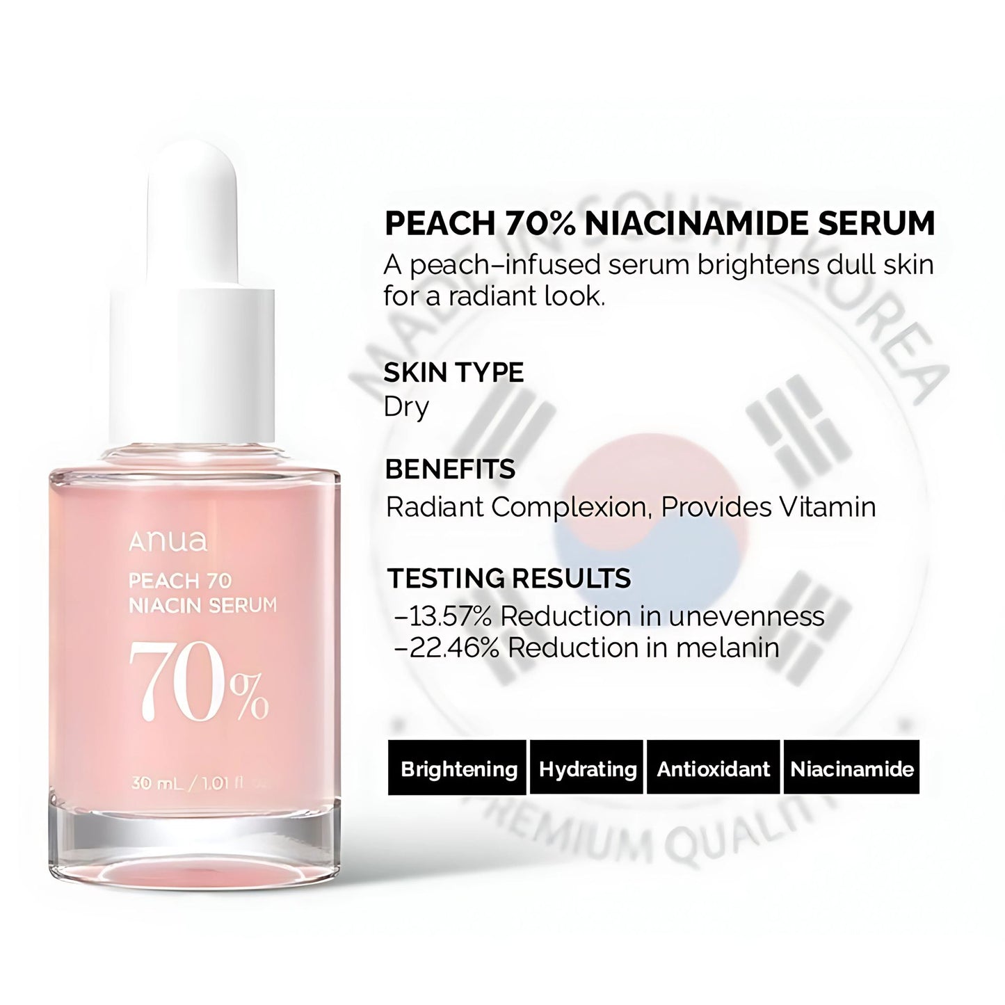 Anua Peach 70 Niacinamide Serum 30 ml