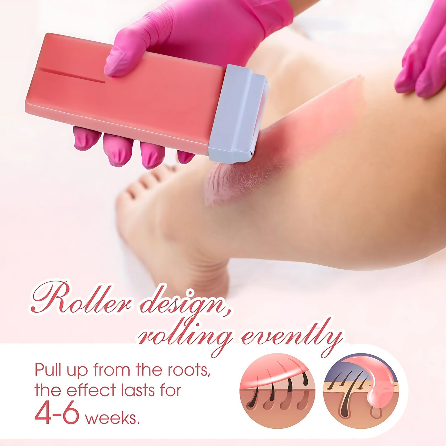 3 In 1 Depilatory Wax Warmer Roller (No More Expensive Salon Visits)