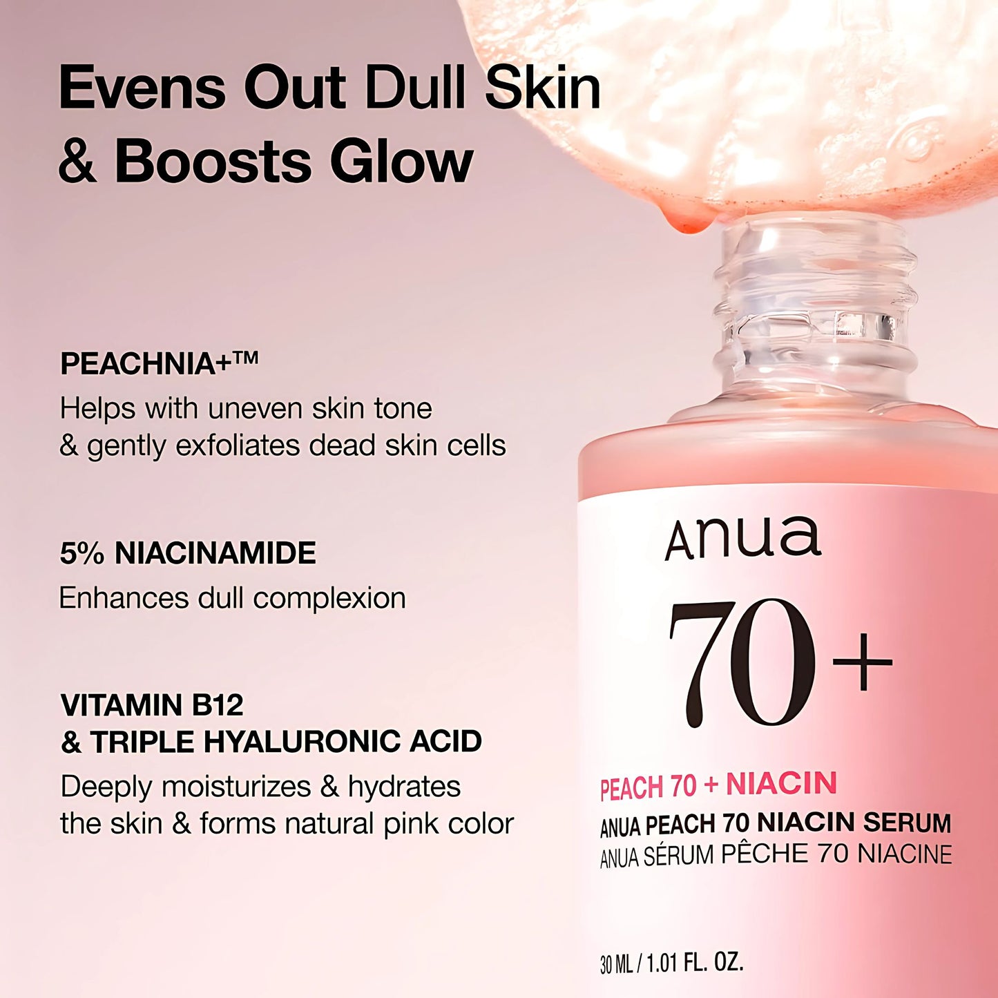Anua Peach 70 Niacinamide Serum 30 ml