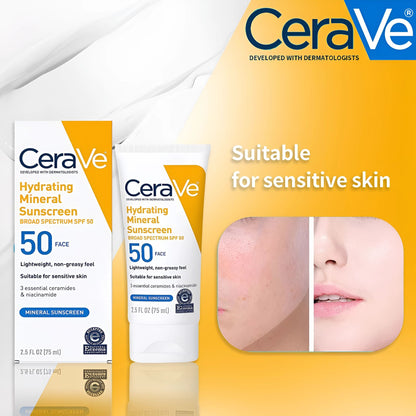 CeraVe Hydrating Mineral Sunscreen SPF 50