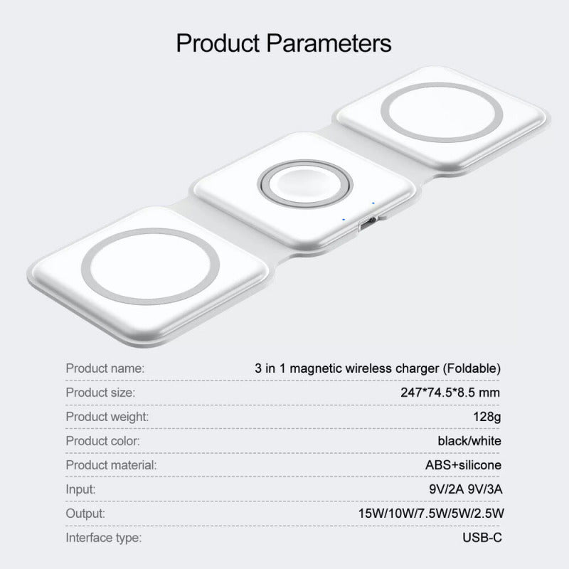 3 in 1 Foldable Wireless Charger