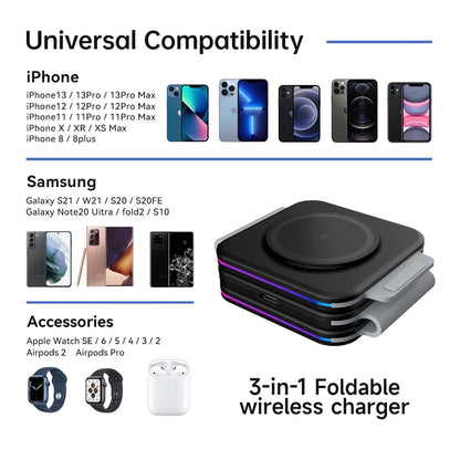 3 in 1 Foldable Wireless Charger